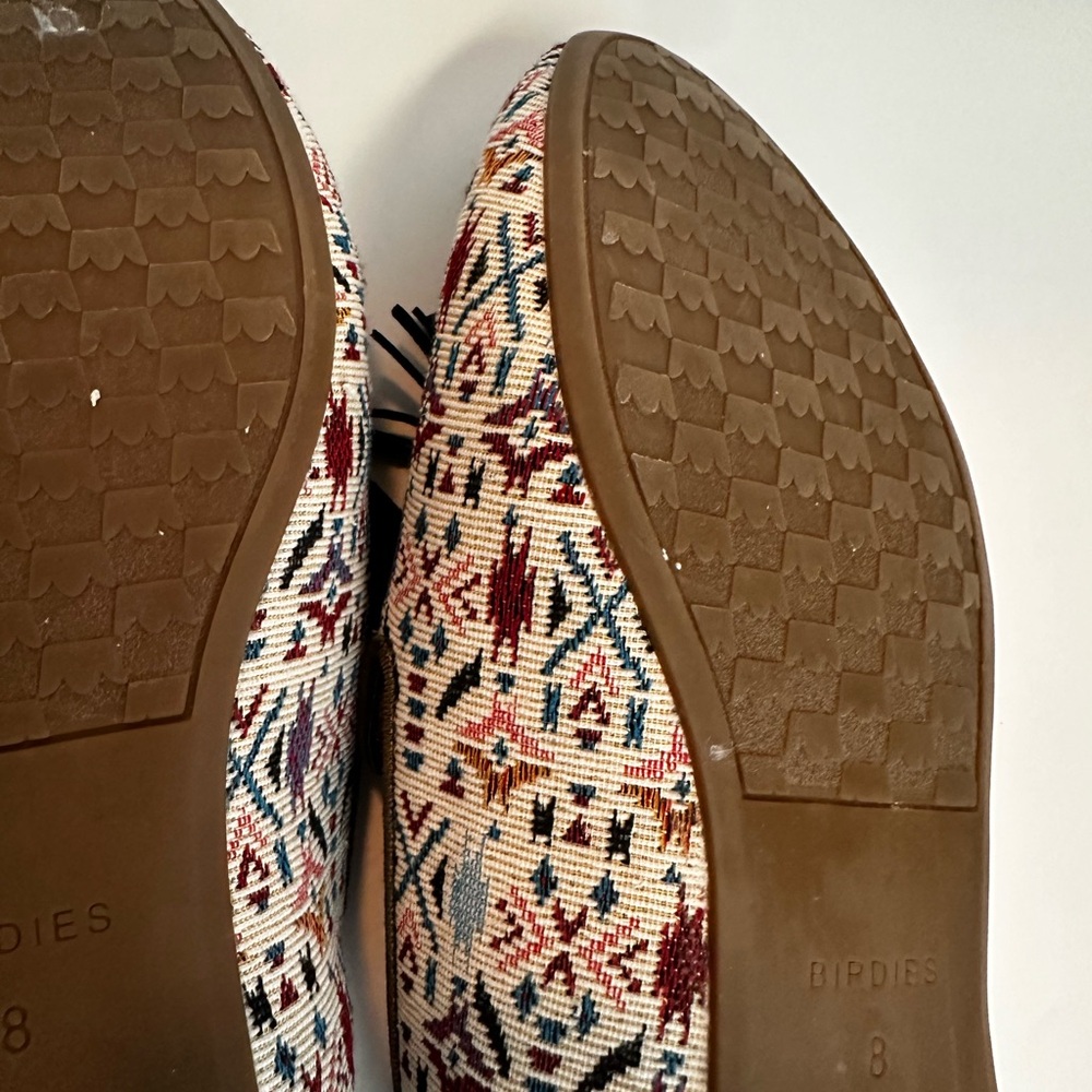 Birdies Women's Starling Loafers Multicolor Patterned Tapestry w/ Tassels size 8 - Picture 12 of 12